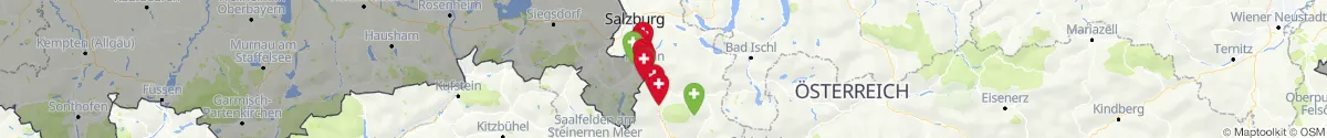 Map view for Pharmacy emergency services nearby Hallein (Salzburg)